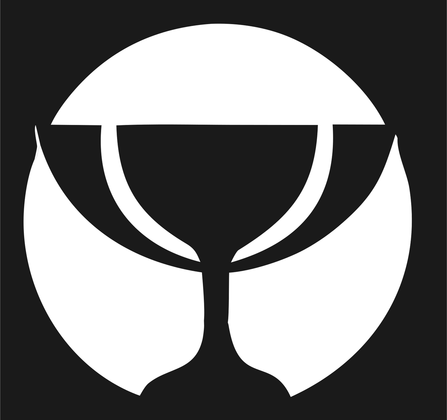 Negative Space Goblet Circle Mark #1a1a1a/#ffffff