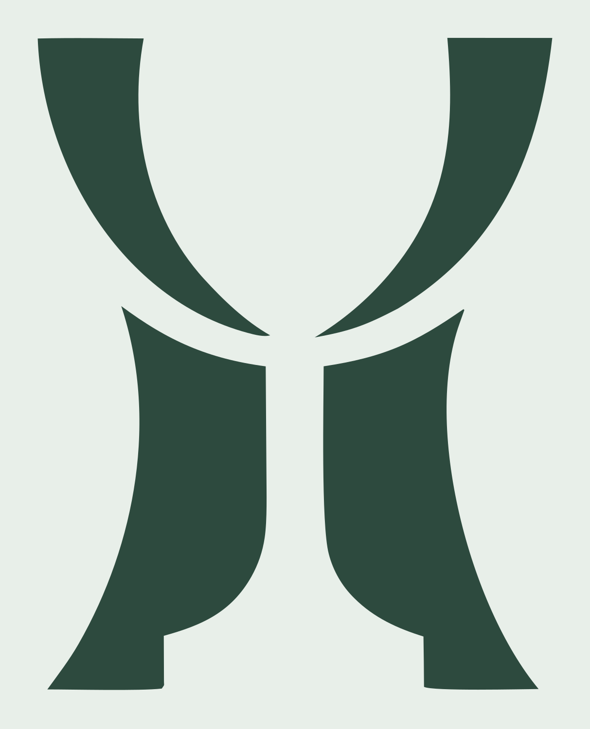 Negative Space Trophy Cup Mark #e8efe9/#2d4a3e