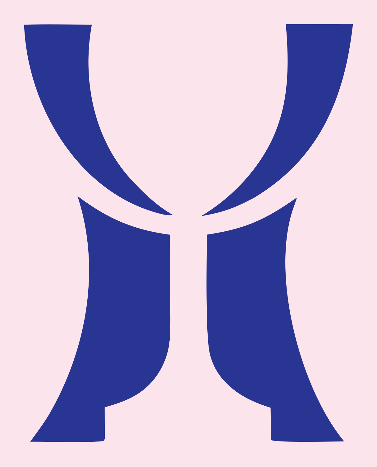 Negative Space Trophy Cup Mark #fce4ec/#283593