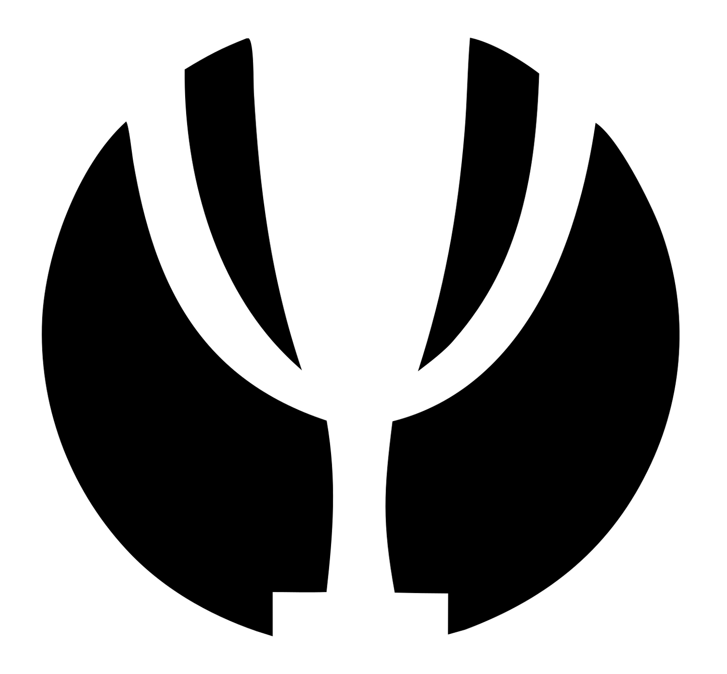 Negative Space Trophy Circle Mark #ffffff/#000000