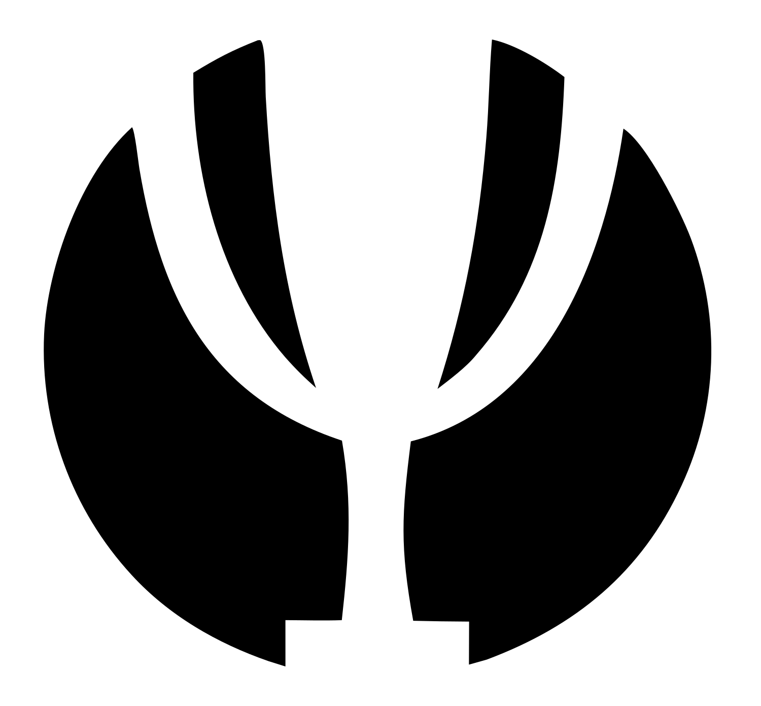 Negative Space Trophy Circle Mark #ffffff/#000000