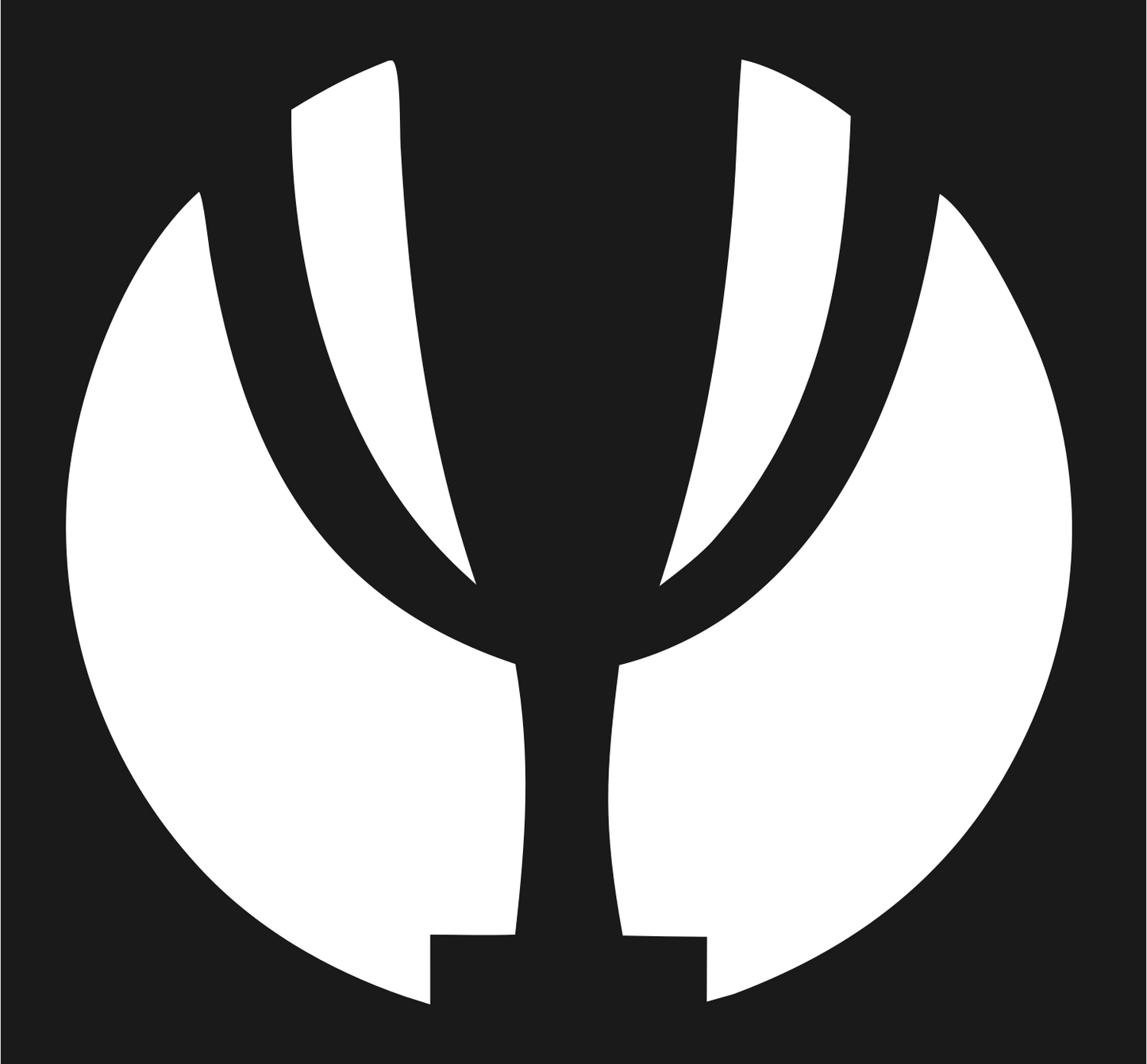 Negative Space Trophy Circle Mark #1a1a1a/#ffffff