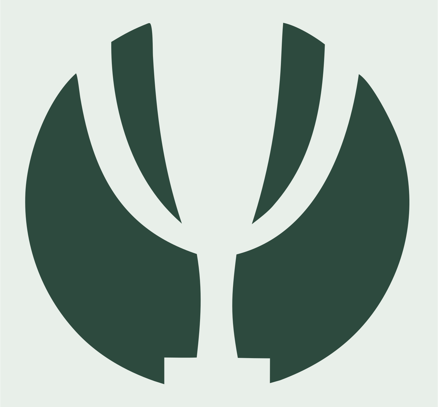 Negative Space Trophy Circle Mark #e8efe9/#2d4a3e