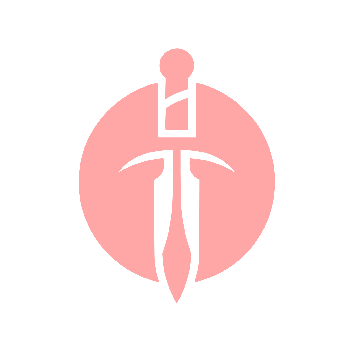 Sword Symbol Logo #ffa6a6