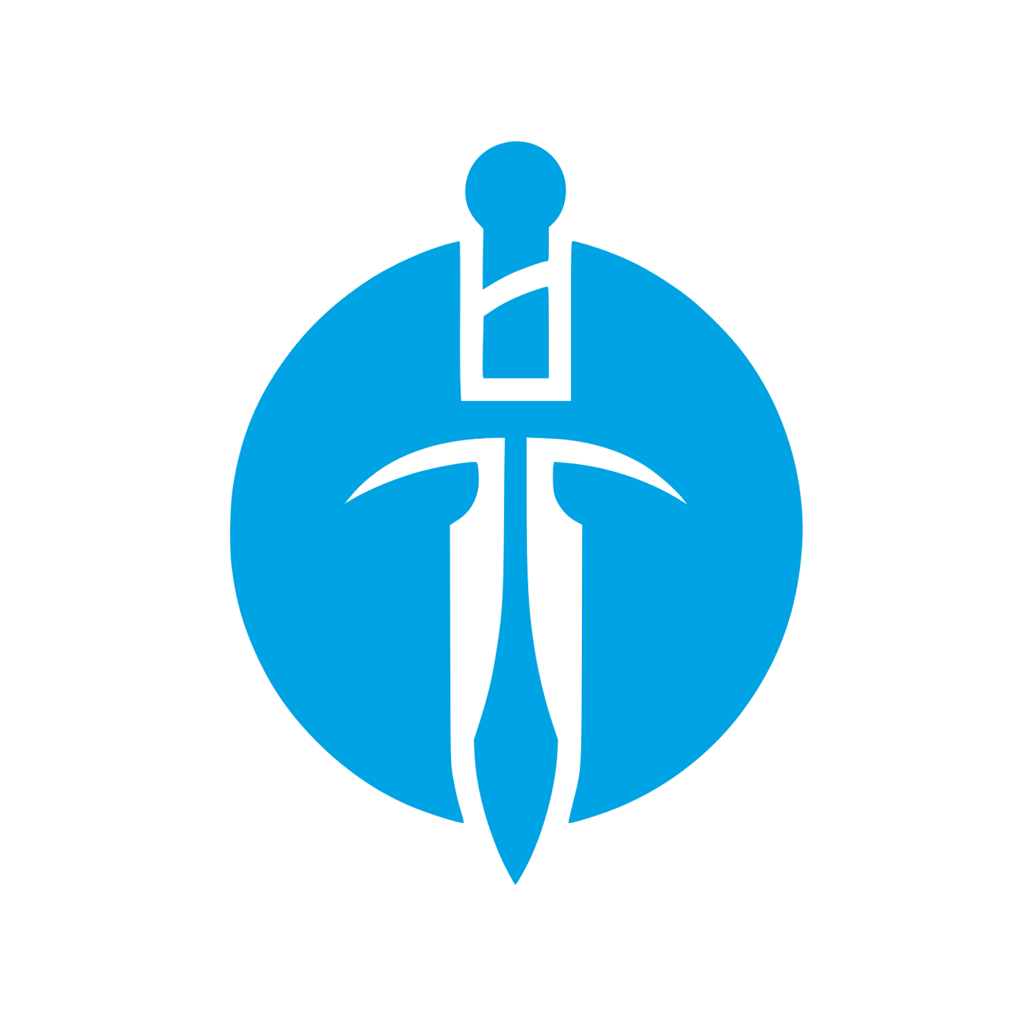 Sword Symbol Logo #00a3e4