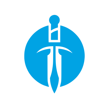 Sword Symbol Logo #00a3e4