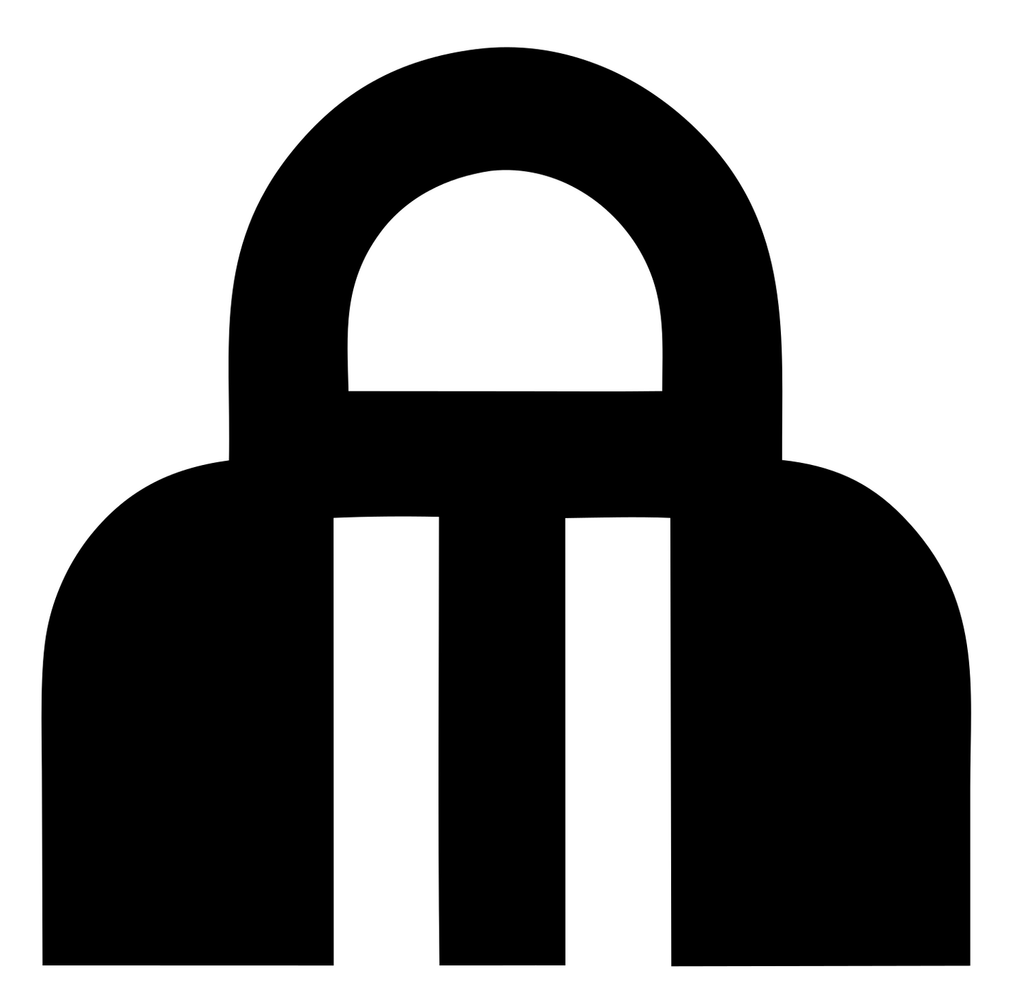 Bold Padlock Trophy Mark #ffffff/#000000