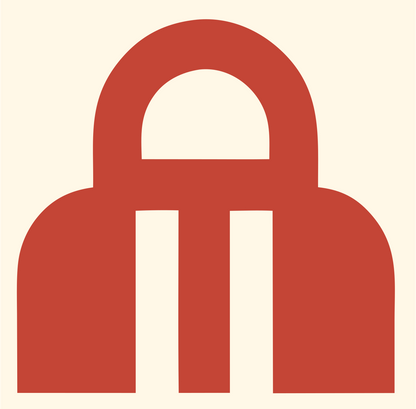 Bold Padlock Trophy Mark #fff8e7/#c44536