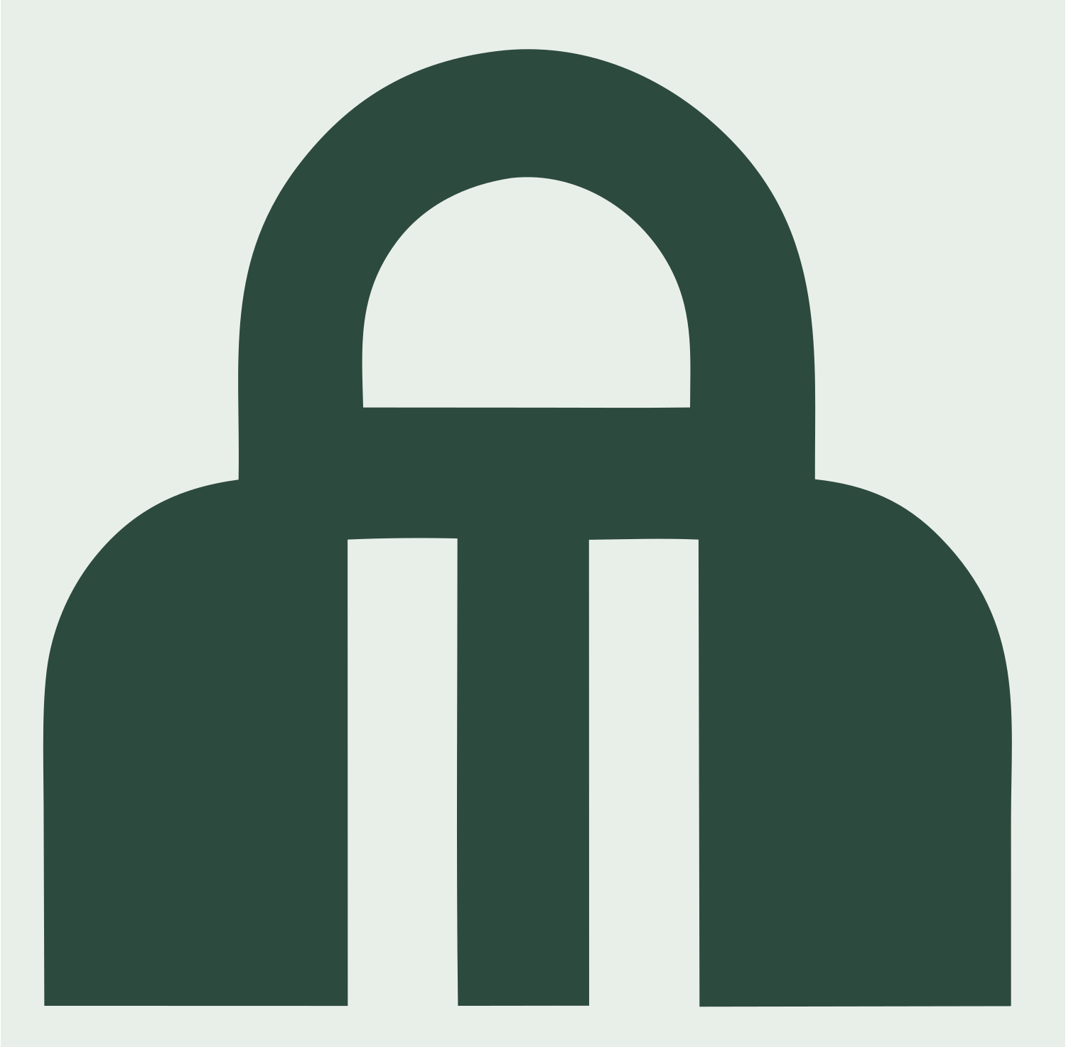 Bold Padlock Trophy Mark #e8efe9/#2d4a3e