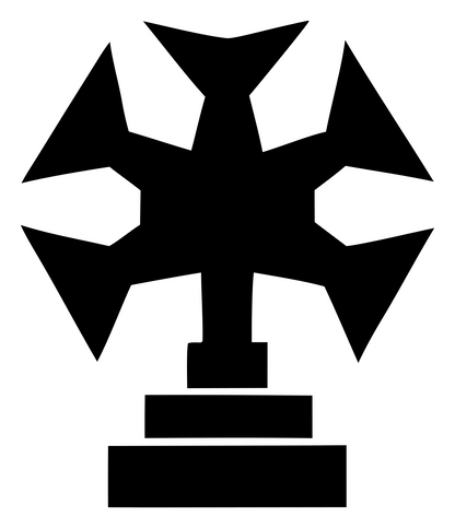 Blocky Cross Trophy Emblem #ffffff/#000000