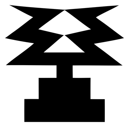 Heavy Zigzag Trophy Emblem #ffffff/#000000