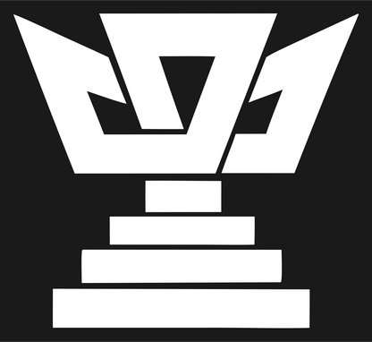 Bold Crown Trophy Podium Badge #1a1a1a/#ffffff