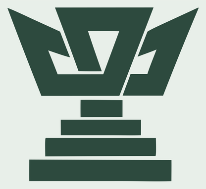 Bold Crown Trophy Podium Badge #e8efe9/#2d4a3e