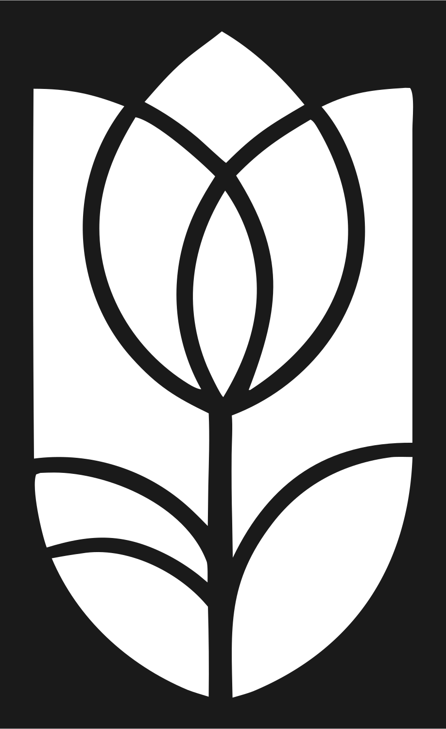 Bold Tulip Lotus Crest #1a1a1a/#ffffff