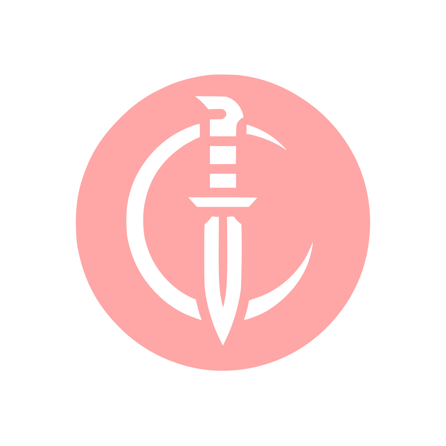 Sword Crescent Logo #ffa6a6