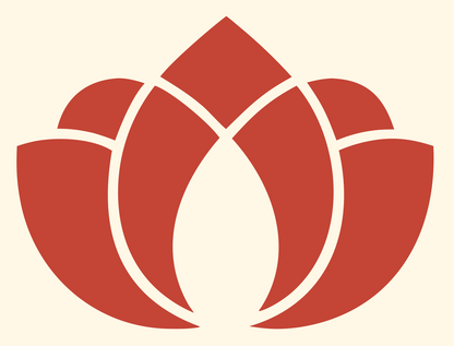 Bold Lotus Negative Space Icon #fff8e7/#c44536