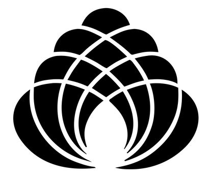 Bold Lotus Mandala Crest #ffffff/#000000