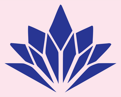 Geometric Agave Lotus Mark #fce4ec/#283593