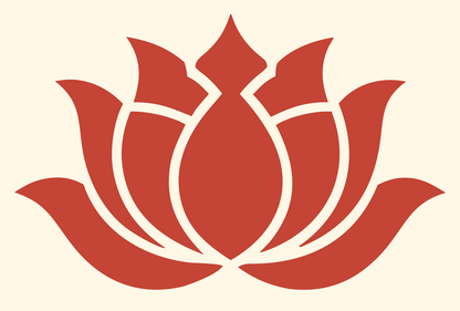 Bold Lotus Silhouette Emblem #fff8e7/#c44536