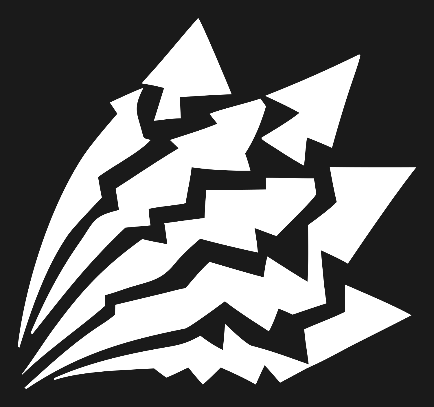 Jagged Lotus Petal Emblem #1a1a1a/#ffffff