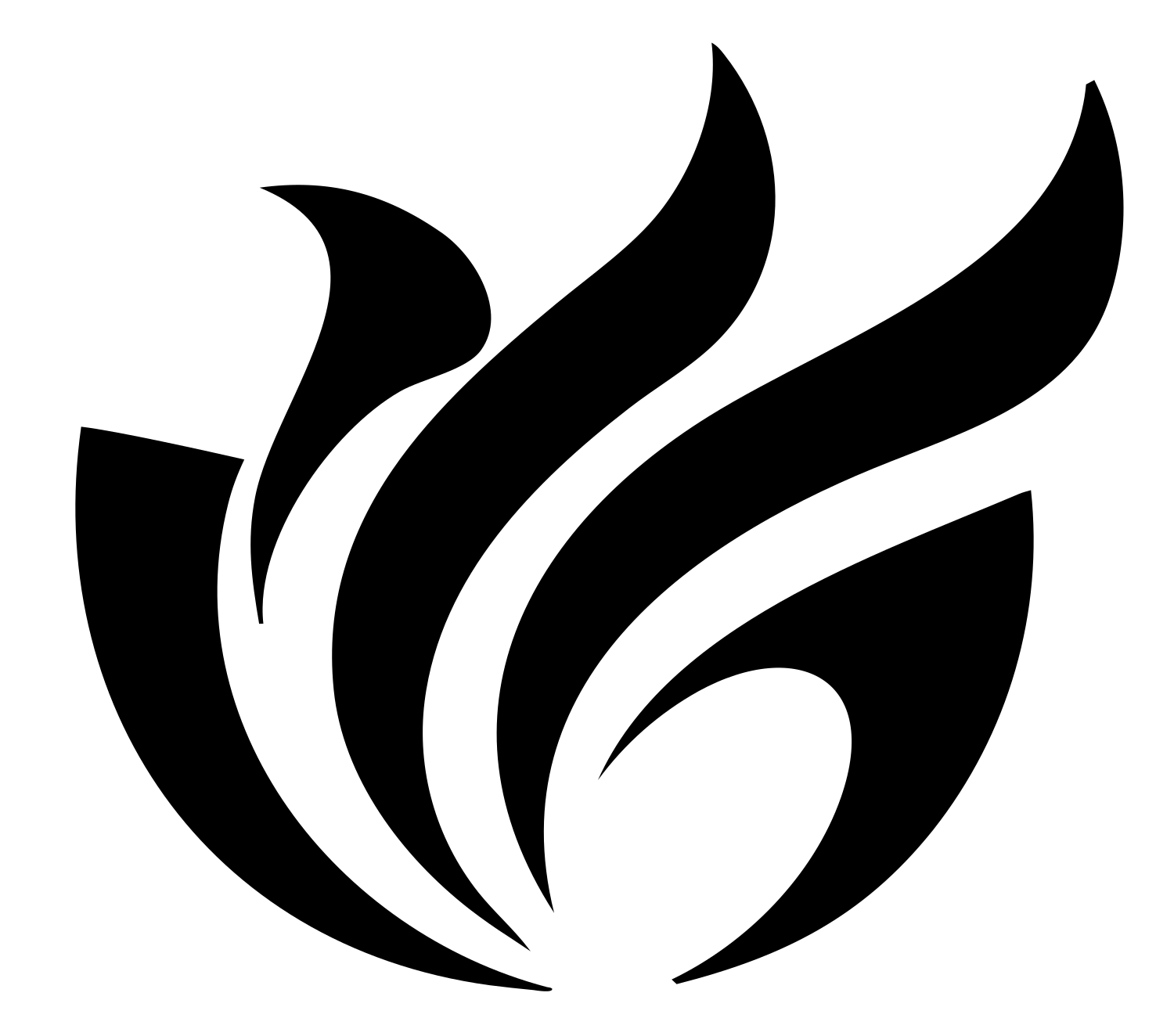 Bold Flame Lotus Mark #ffffff/#000000