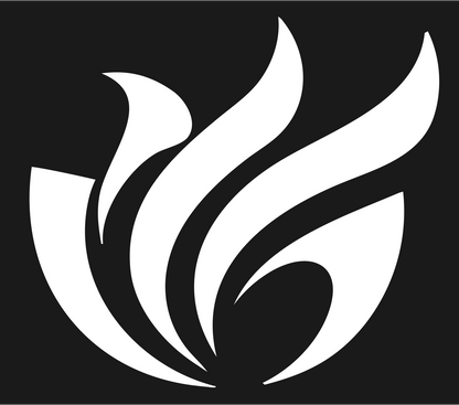 Bold Flame Lotus Mark #1a1a1a/#ffffff