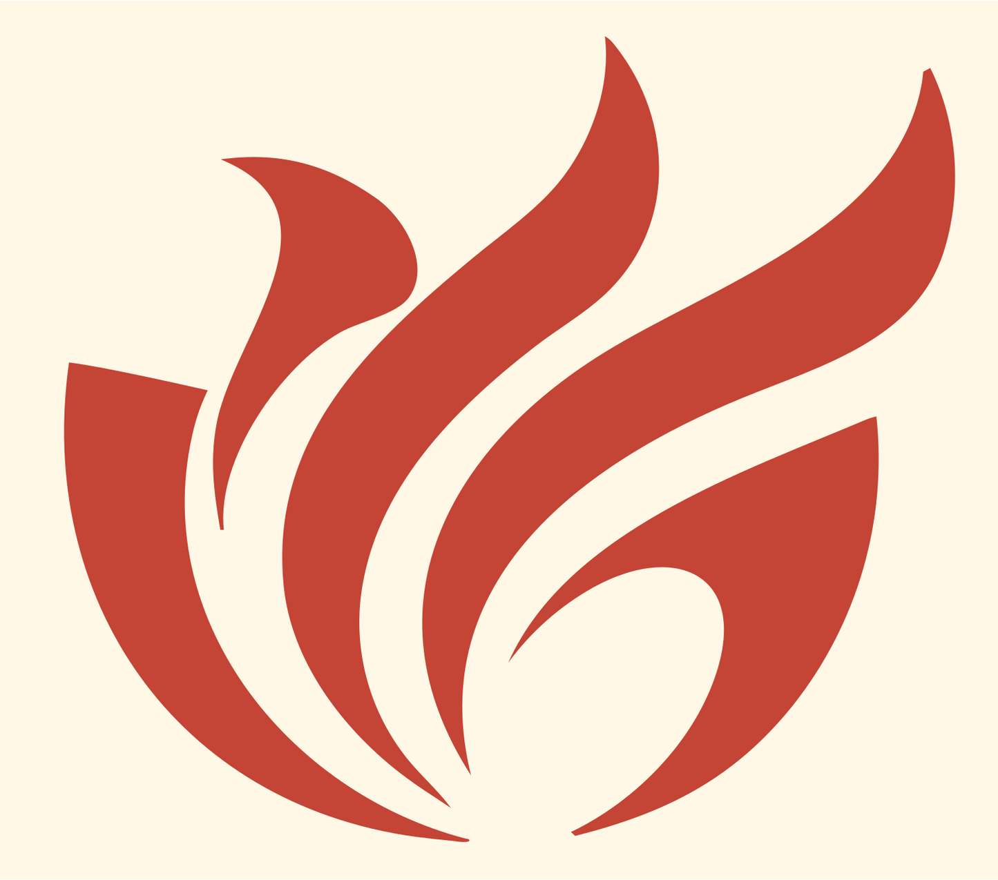 Bold Flame Lotus Mark #fff8e7/#c44536