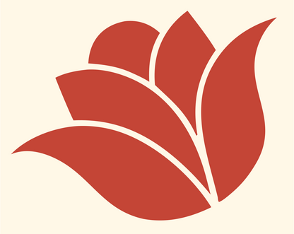 Solid Lotus Bud Icon #fff8e7/#c44536