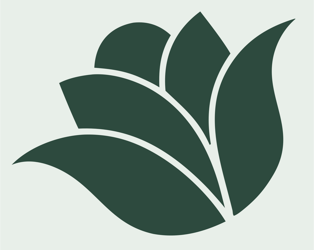 Solid Lotus Bud Icon #e8efe9/#2d4a3e