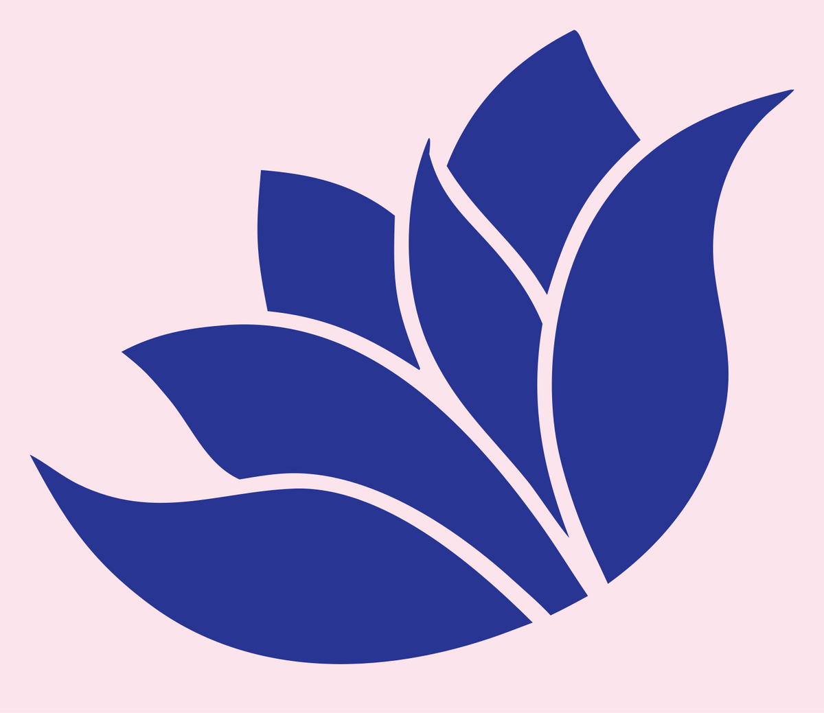 Silhouette Lotus Petal Mark #fce4ec/#283593