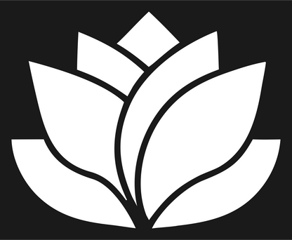 Solid Lotus Flower Emblem #1a1a1a/#ffffff