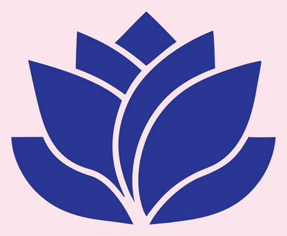 Solid Lotus Flower Emblem #fce4ec/#283593