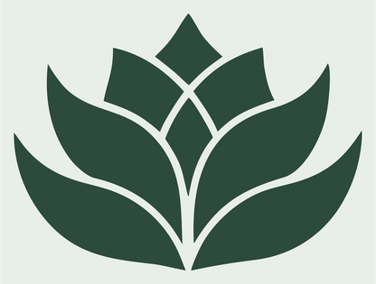 Solid Lotus Blossom Mark #e8efe9/#2d4a3e