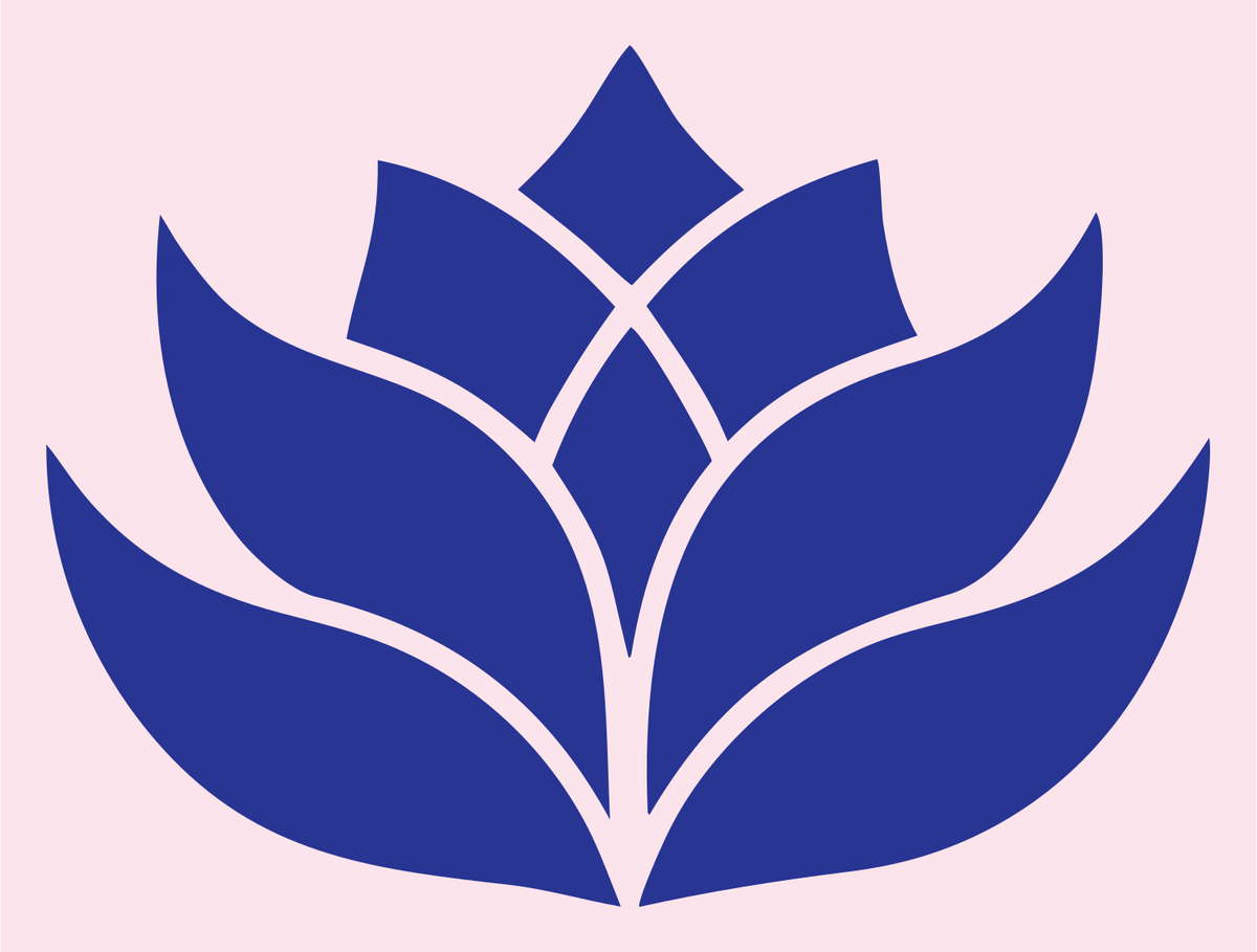 Solid Lotus Blossom Mark #fce4ec/#283593