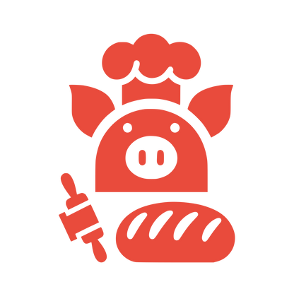Chef Pig Baker Logo #E94B3C