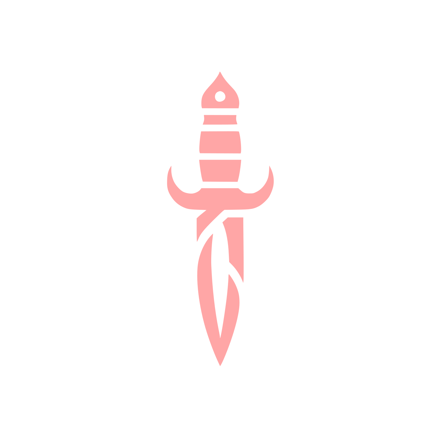 Bold Dagger Logo #ffa6a6