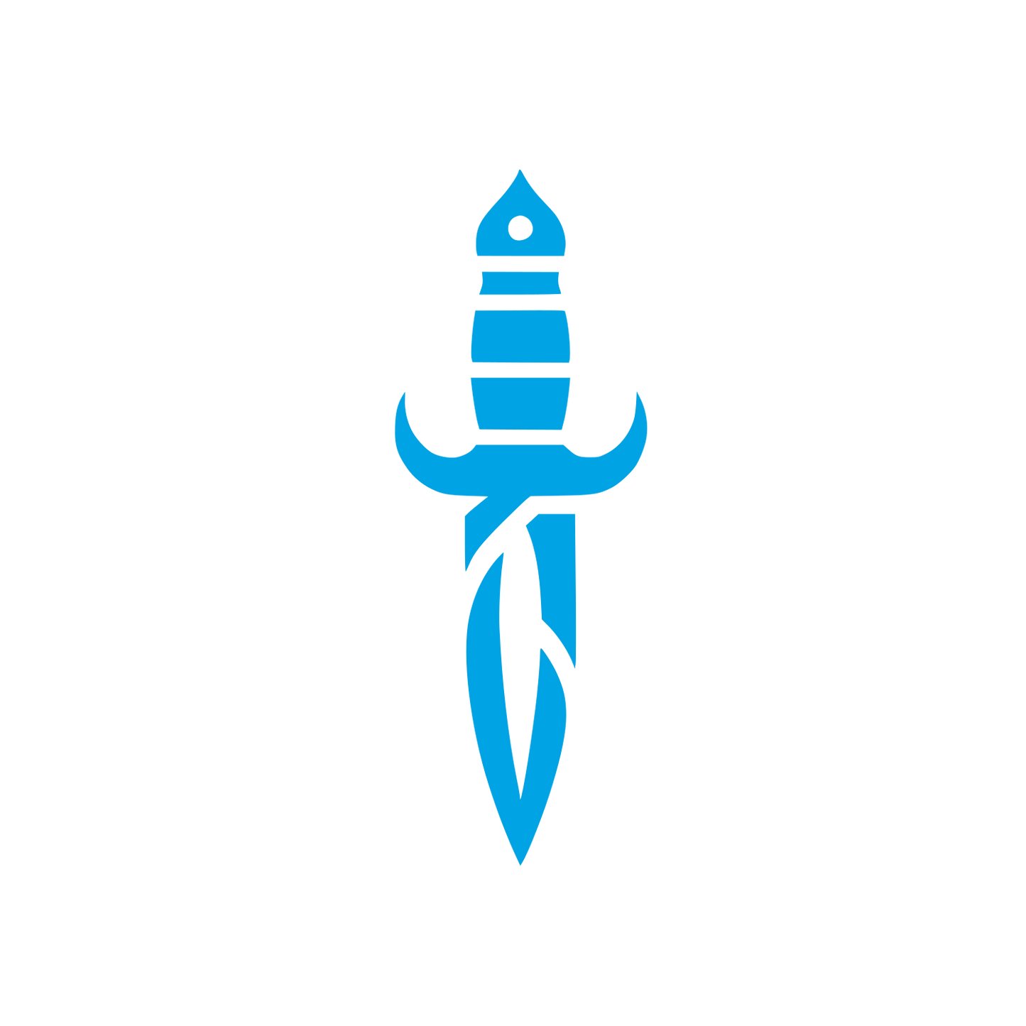 Bold Dagger Logo #00a3e4