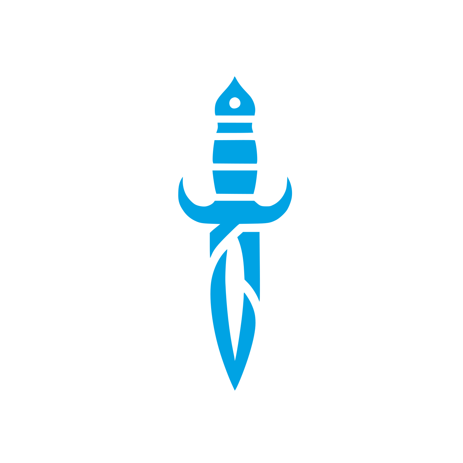 Bold Dagger Logo #00a3e4
