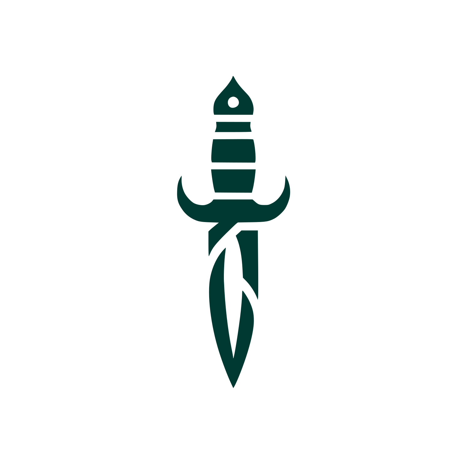 Bold Dagger Logo #003932