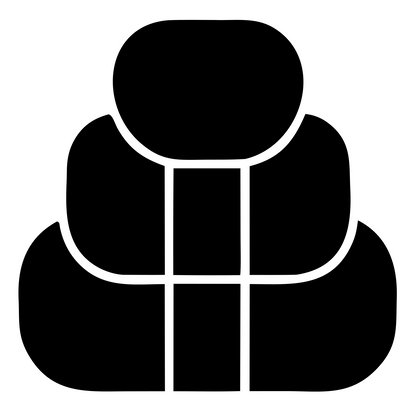 Chunky Lotus Bud Icon #ffffff/#000000