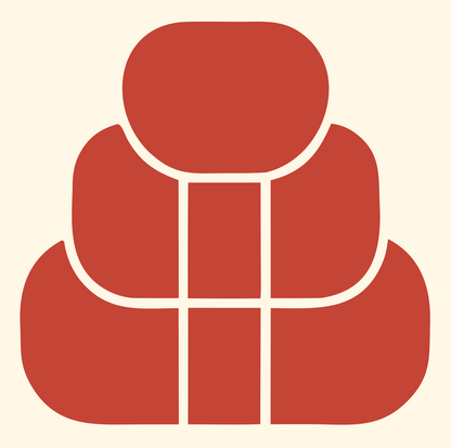 Chunky Lotus Bud Icon #fff8e7/#c44536