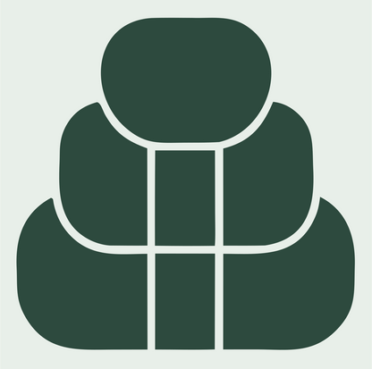 Chunky Lotus Bud Icon #e8efe9/#2d4a3e