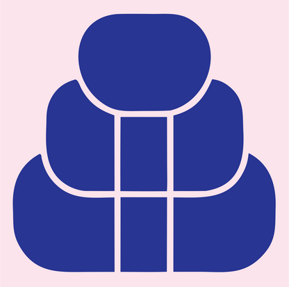 Chunky Lotus Bud Icon #fce4ec/#283593