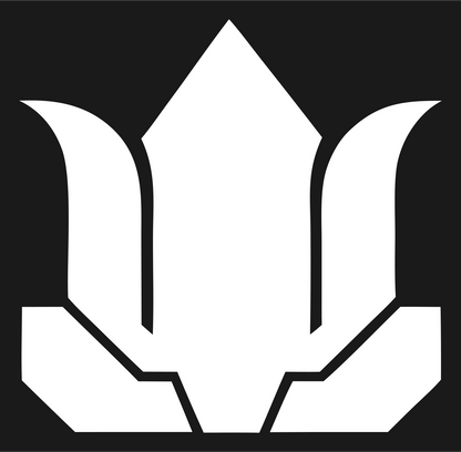 Chunky Lotus Silhouette Badge #1a1a1a/#ffffff