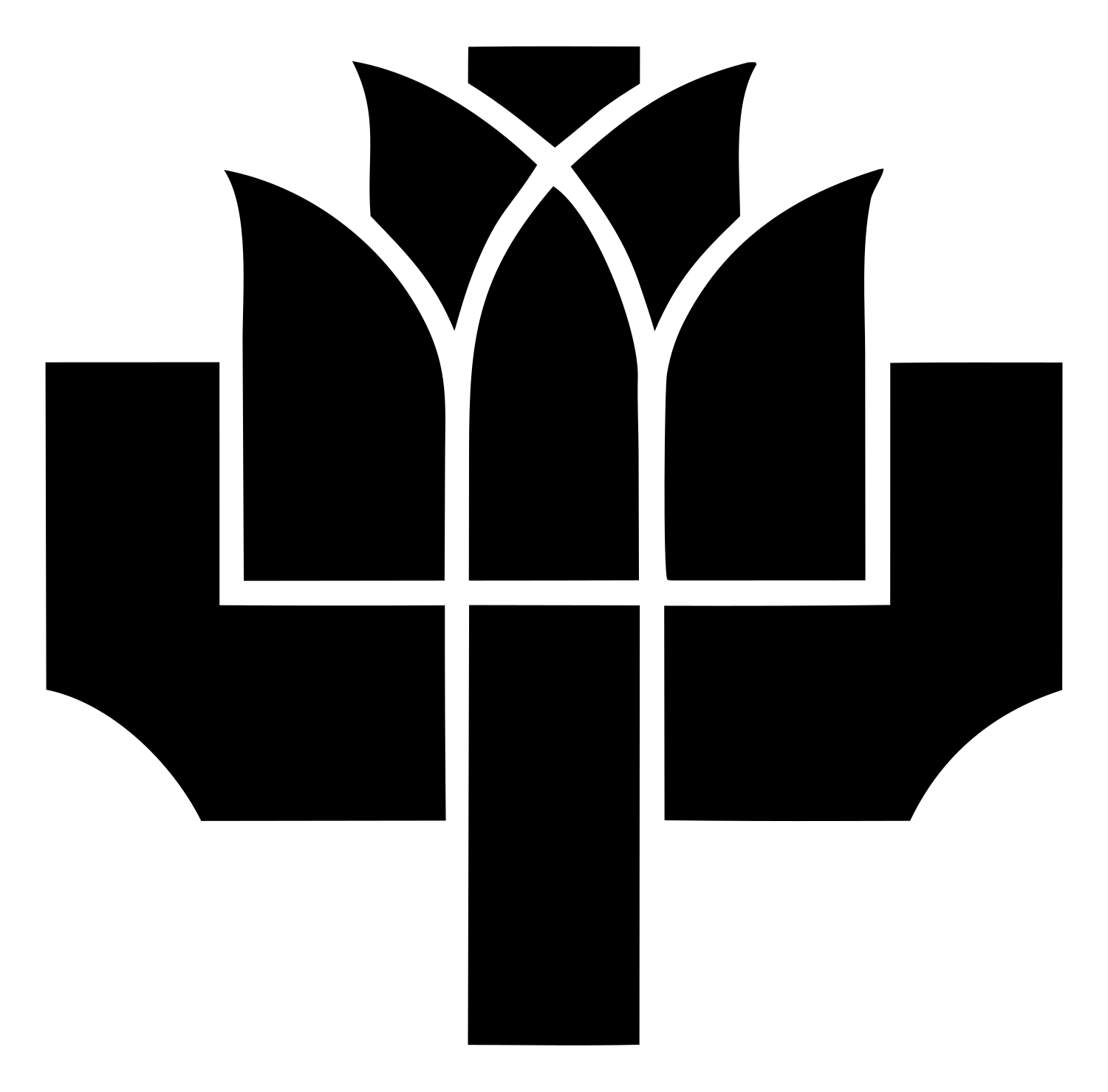 Heavy Lotus Cross Emblem #ffffff/#000000