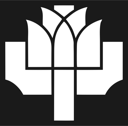 Heavy Lotus Cross Emblem #1a1a1a/#ffffff