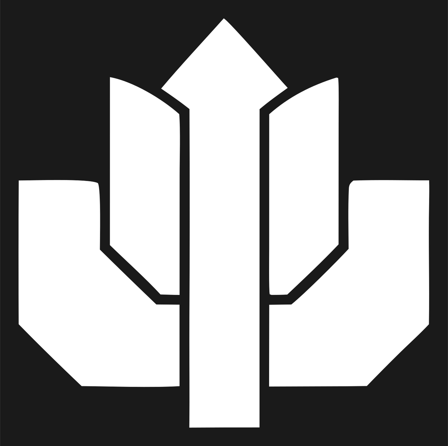 Heavy Lotus Crystal Emblem #1a1a1a/#ffffff