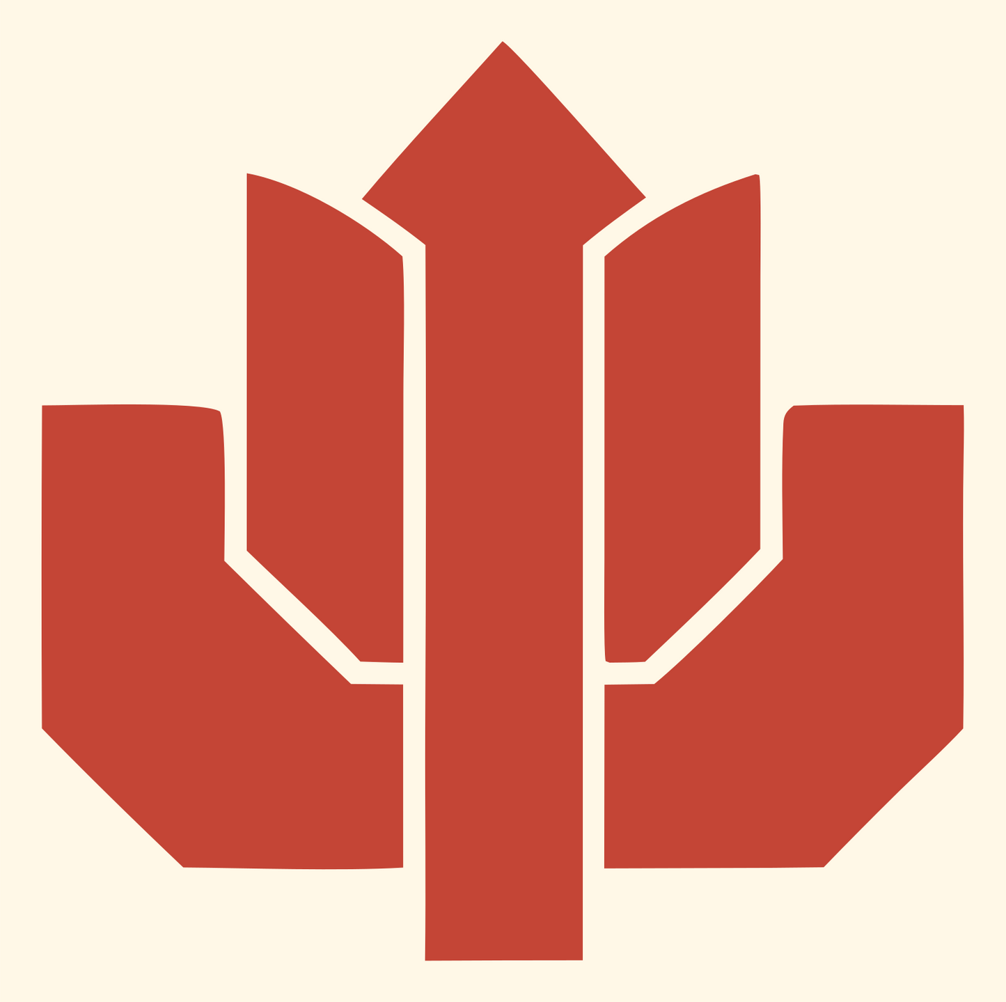 Heavy Lotus Crystal Emblem #fff8e7/#c44536