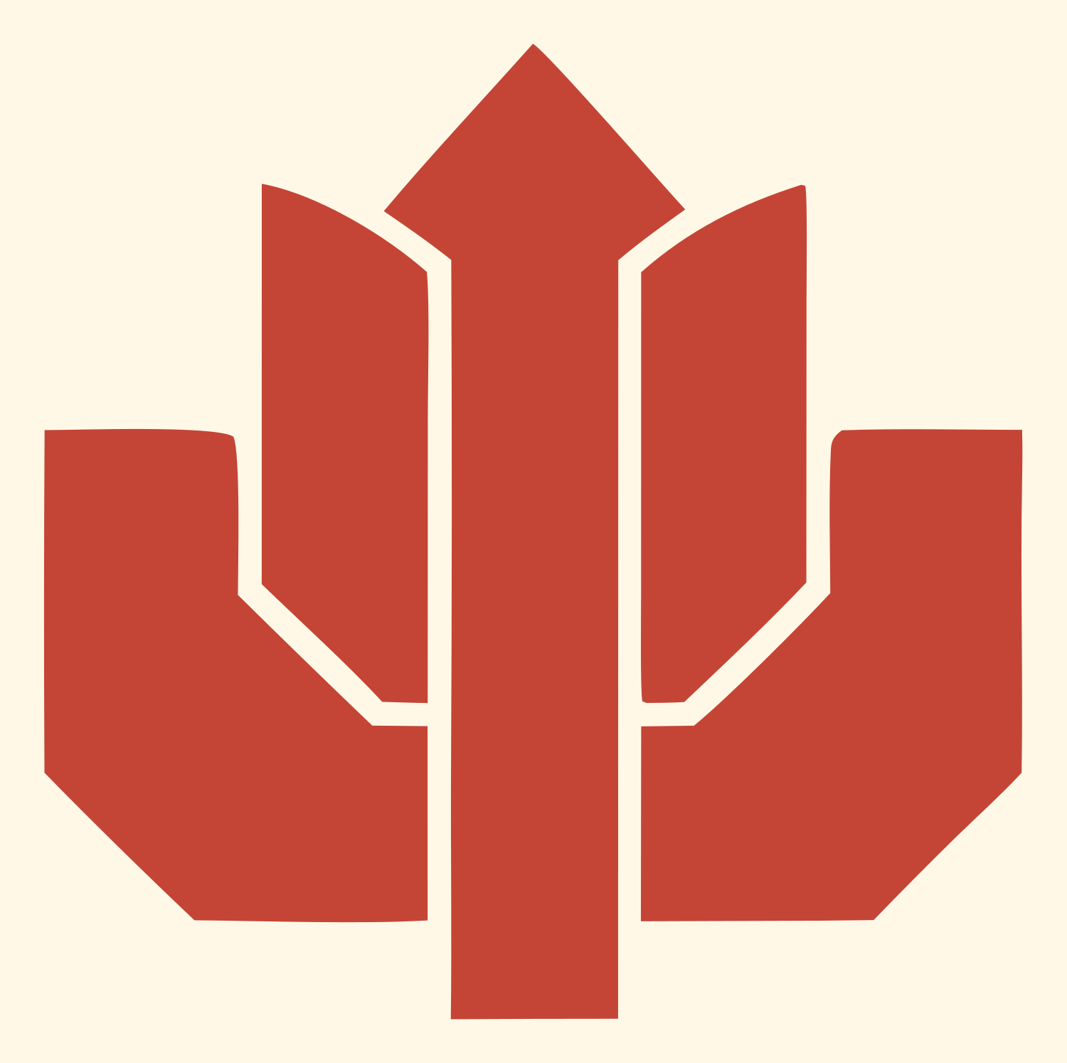 Heavy Lotus Crystal Emblem #fff8e7/#c44536