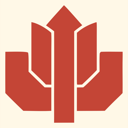 Heavy Lotus Crystal Emblem #fff8e7/#c44536